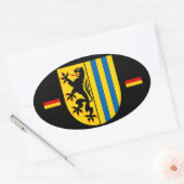 Euroachtige Oval Sticker in de Duitse Leipzig (Envelop)