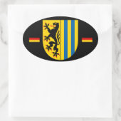 Euroachtige Oval Sticker in de Duitse Leipzig (Tas)