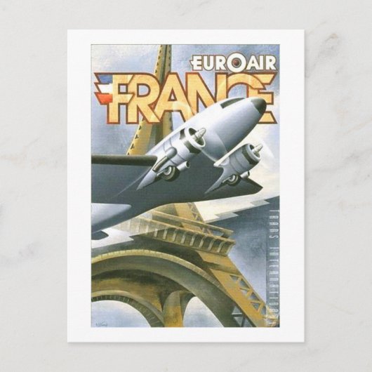Euroair France Briefkaart (Voorkant)