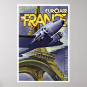 Euroair ~ Frankrijk Poster (Voorkant)