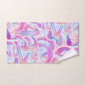 eurobeat holorave - roze en blauw: bad handdoek (Handdoek)