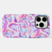 eurobeat holorave - roze en blauw: Case-Mate iPhone case (Achterkant (horizontaal))