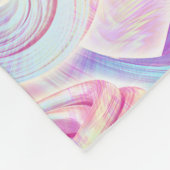 eurobeat holorave - roze en blauw: fleece deken (Hoek)