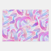 eurobeat holorave - roze en blauw: inpakpapier vel (Voorkant 3)