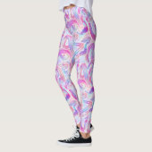 eurobeat holorave - roze en blauw: leggings (Links)