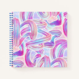 eurobeat holorave - roze en blauw: notitieboek