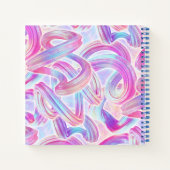 eurobeat holorave - roze en blauw: notitieboek (Achterkant)