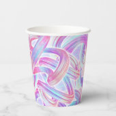 eurobeat holorave - roze en blauw: papieren bekers (Achterkant)