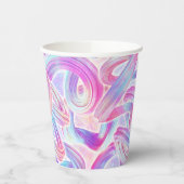 eurobeat holorave - roze en blauw: papieren bekers (Links)