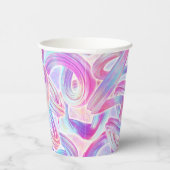 eurobeat holorave - roze en blauw: papieren bekers (Rechts)