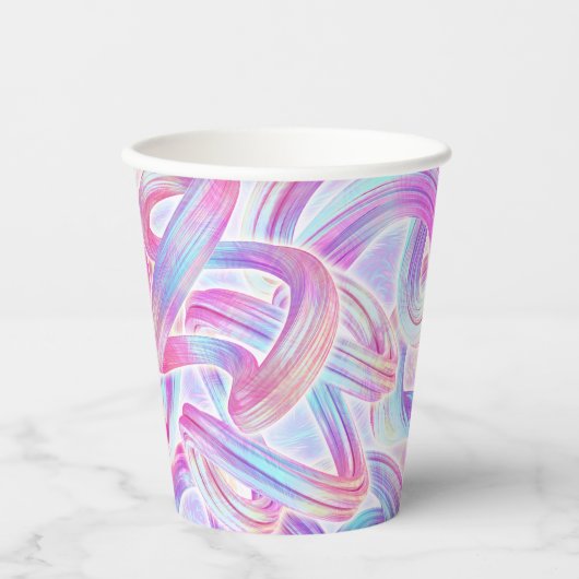 eurobeat holorave - roze en blauw: papieren bekers (Voorkant)