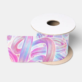 eurobeat holorave - roze en blauw: satijnen lint