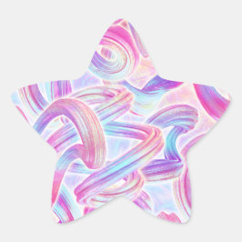 eurobeat holorave - roze en blauw : ster sticker