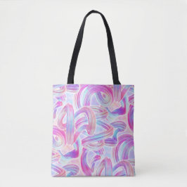 eurobeat holorave - roze en blauw: tote bag