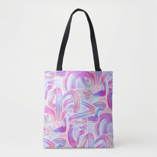 eurobeat holorave - roze en blauw: tote bag (Voorkant)