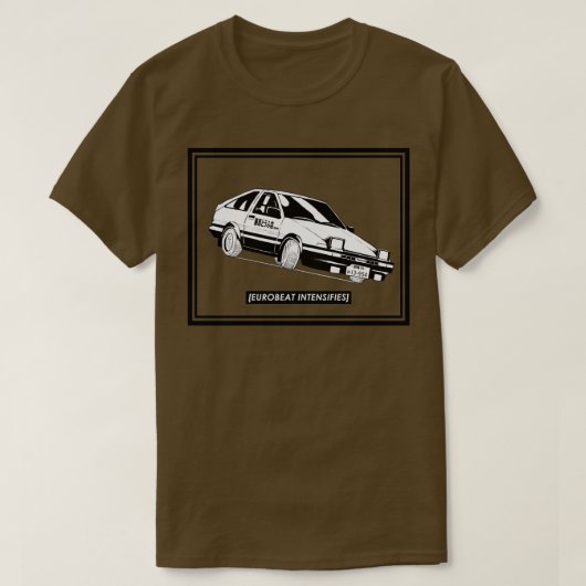 Eurobeat versterkt AE86 Kansei Dorifto Initiaal D T-shirt (Design voorkant)