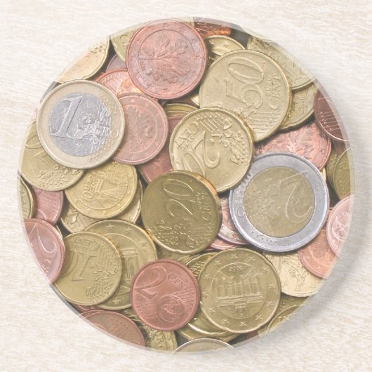 eurocent zandsteen onderzetter (Voorkant)