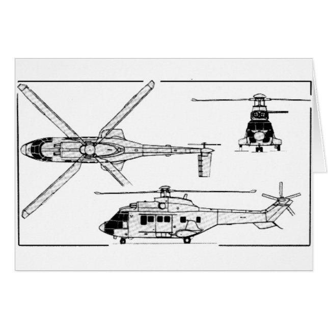 Eurocopter-Super-Puma-SA-33 (Voorkant Horizontaal)