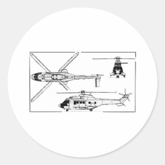Eurocopter-Super-Puma-SA-33 Ronde Sticker