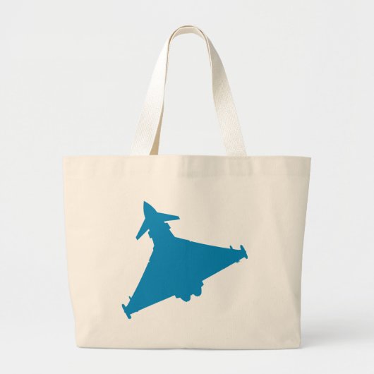 Eurofighter Typhoon Fighter Jet Grote Tote Bag (Voorkant)