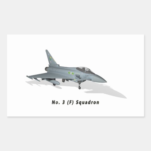 Eurofighter Typhoon No. 3 SQN Rechthoekige Sticker (Voorkant)
