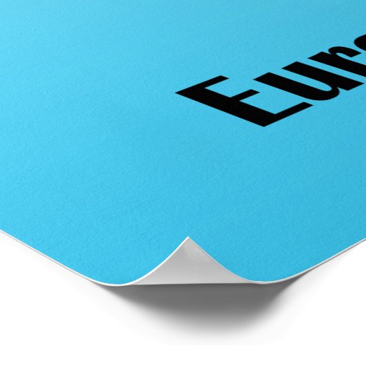 Eurofighter Typhoon op blauwe achtergrond Poster (Hoek)