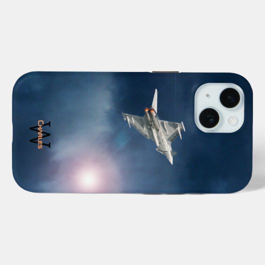 Eurofighter Typhoon vliegtuig, nachtelijke hemel,  Case-Mate iPhone Case (Achterkant (horizontaal))