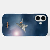 Eurofighter Typhoon vliegtuig, nachtelijke hemel, Case-Mate iPhone Case (Achterkant (horizontaal))