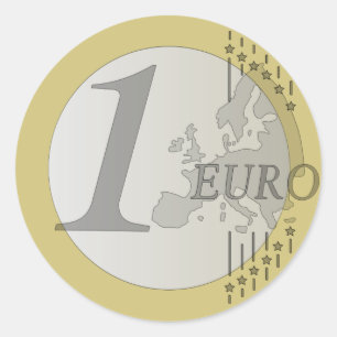 Euromuntstuk Ronde Sticker