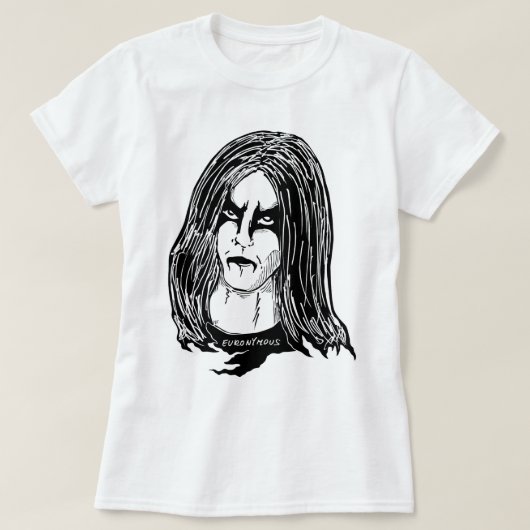 Euronymous make-up gezicht t-shirt (Design voorkant)