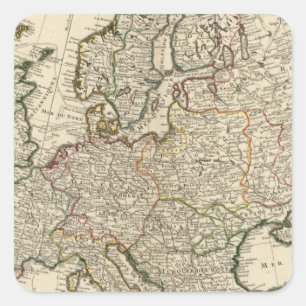 Europa 11 vierkante sticker