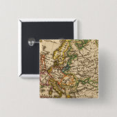 Europa 12 vierkante button 5,1 cm (Voorkant /achterkant)