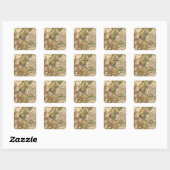 Europa 12 vierkante sticker (Vel)