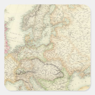 Europa 14 vierkante sticker