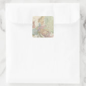 Europa 16 vierkante sticker (Tas)