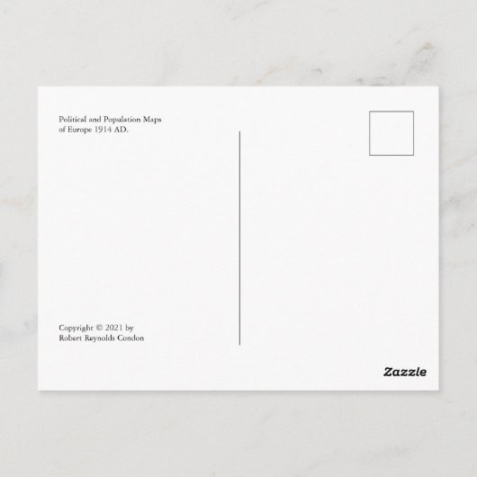 Europa 1914 Briefkaart (Achterkant)