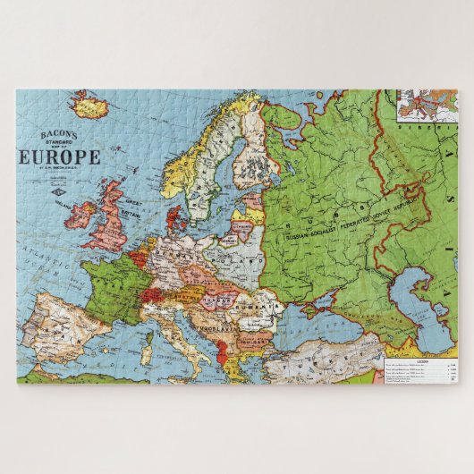 Europa 1923 legpuzzel (Horizontaal)