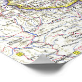 "Europa: 1965/heute - Karte der Alpenländer ... Poster (Hoek)