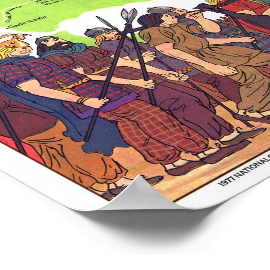 "Europa: 1977 De Celts-kaart ... Poster (Hoek)