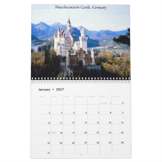 Europa 2015-reiskalender kalender (Jan 2027)