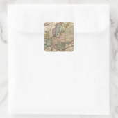 Europa 20 vierkante sticker (Tas)