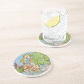  Europa 20e eeuw Algemene kaart Lithografie Zandsteen Onderzetter (Zijkant)