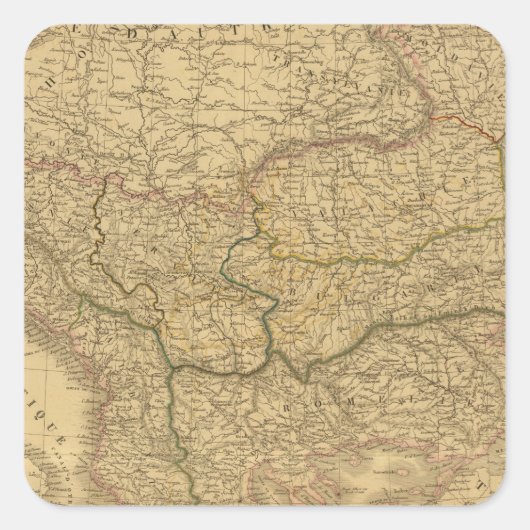 Europa 23 vierkante sticker (Voorkant)