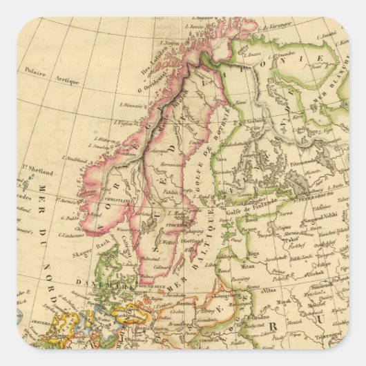 Europa 27 vierkante sticker (Voorkant)