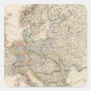 Europa 27 vierkante sticker