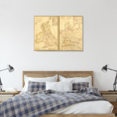Europa 2 canvas afdruk (Insitu (Slaapkamer))