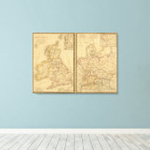 Europa 2 canvas afdruk (Insitu (Houten vloer))