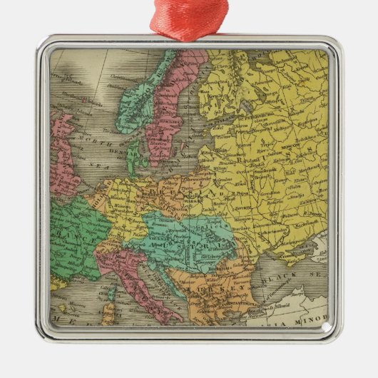 Europa 2 metalen ornament (Voorkant)