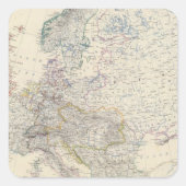 Europa 2 vierkante sticker (Voorkant)