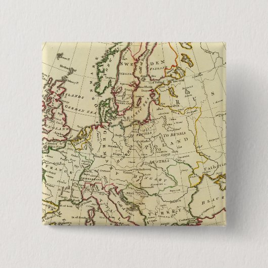 Europa 33 vierkante button 5,1 cm (Voorkant)